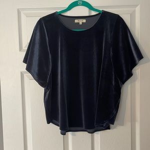 Madewell Velvet Short Sleeve Shirt